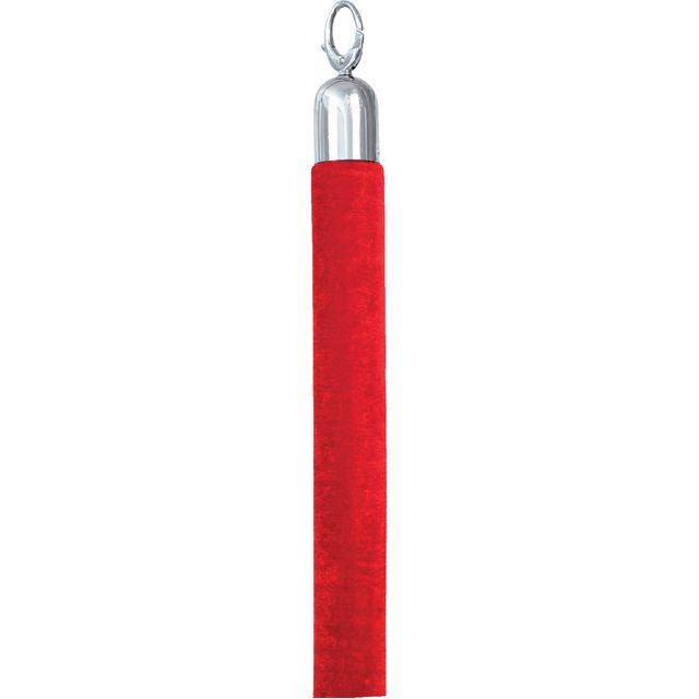 Securit - Afzetkoord 150cm rood met chroome knop | 5 stuks