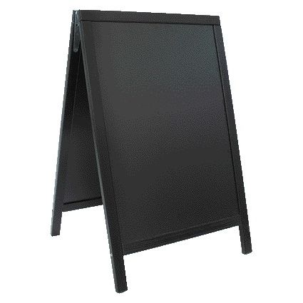 Securit - Cartello stradale 550x850x30mm legno nero