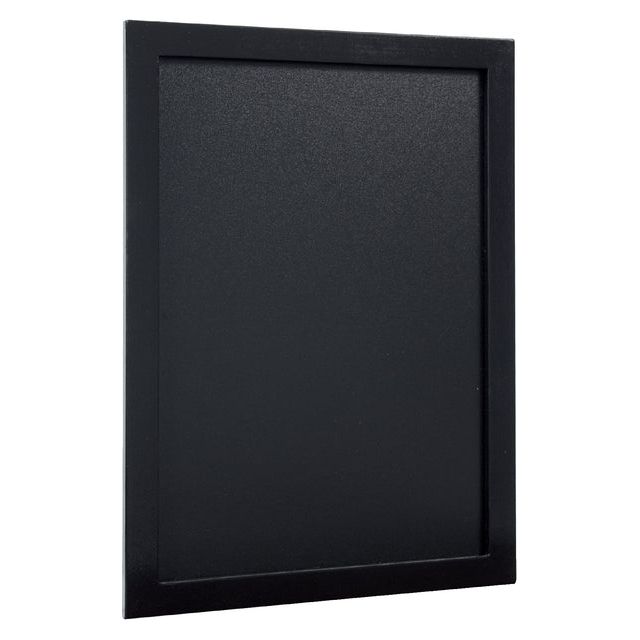 SECURIT - mur de tableau noir 30cmx40cm en bois noir | Blister un 1 morceau