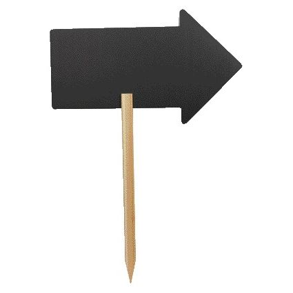 Securit -  Krijtbord pijl 440x270mm houten pin