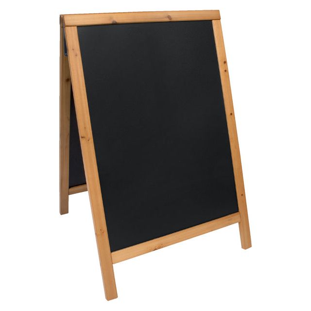 Securit - Stoepbord 55x85x3cm teak hout