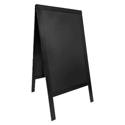 Securit -  Stoepbord 700x1250x40mm zwart hout