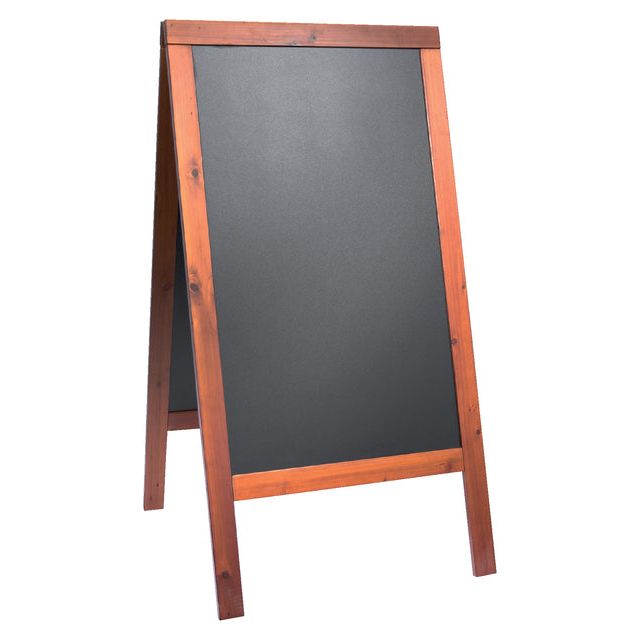 Securit - Stoepbord 70x125x4cm mahonie hout