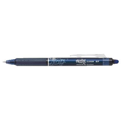 Pilot - Rollerball pen friXion clicker medium blue black | 12 pieces