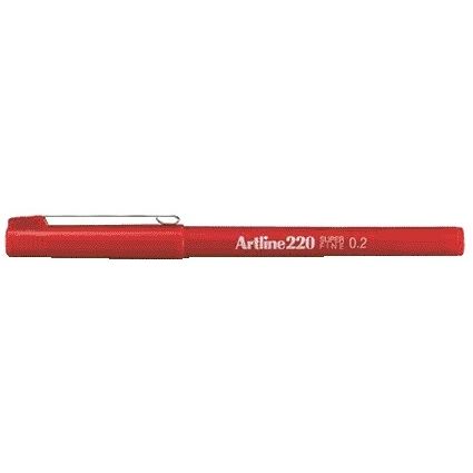 Artline - Fineliner 220 round super fine red | 12 pieces