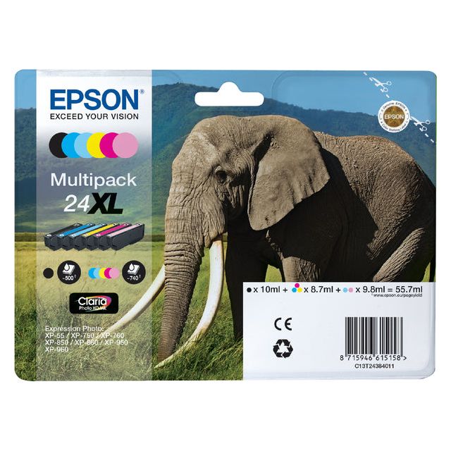 Epson - Inkcartridge Epson 24xl T2438 Schwarz + 5 Farben