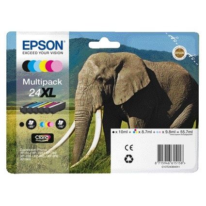 Epson - Tintenpatrone 24XL T2438 Schwarz + 5 Farben