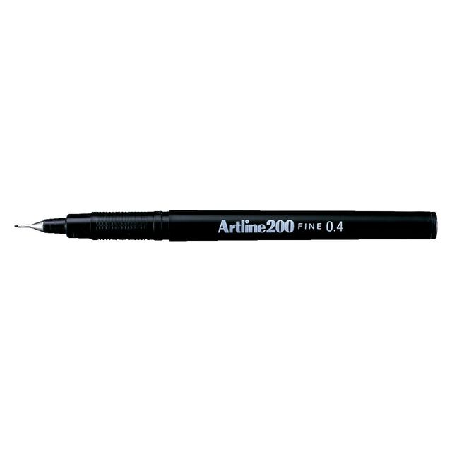 Artline - Fineliner Artline 200 autour de f noir | Boîte extérieure une pièce 12