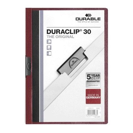 Durable -  Klemmap  duraclip a4 3mm 30v aub | 25 stuks