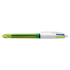 Bic - Stylo bille 4 couleurs jaune fluo