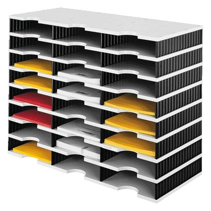 Styro - Set scomparti doc A4 24 scomparti nero/grigio
