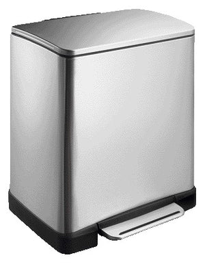 EKO - Papelera con pedal E-Cube 9+10 litros acero inoxidable