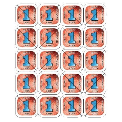Combicraft - Monete pausa consumo 200 pezzi rosse