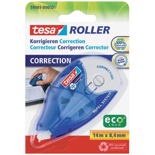 Tesa - Correctieroller 8.4mmx14m ecoLogo navulbaar op blister