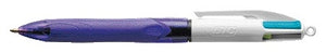 BIC -  Balpen  4kleuren grip fashion m paars | 12 stuks