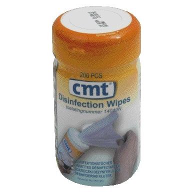 CMT - Toallitas desinfectantes, bote de 200 piezas