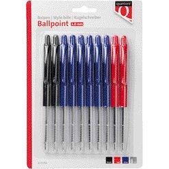 Quantore -  Balpen drukknop ass | 12 stuks