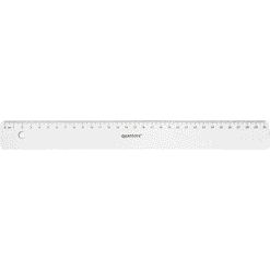 Quantore - Righello 30cm plastica trasparente | 10 pezzi
