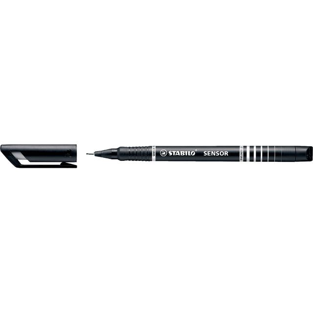 Stabilo - Fineliner -Sensor 189/46 f Schwarz | 10 Stück