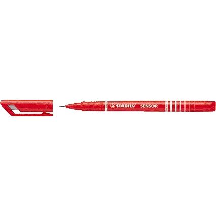 Stabilo - Fineliner Sensor 189/40 rojo fino | 10 piezas