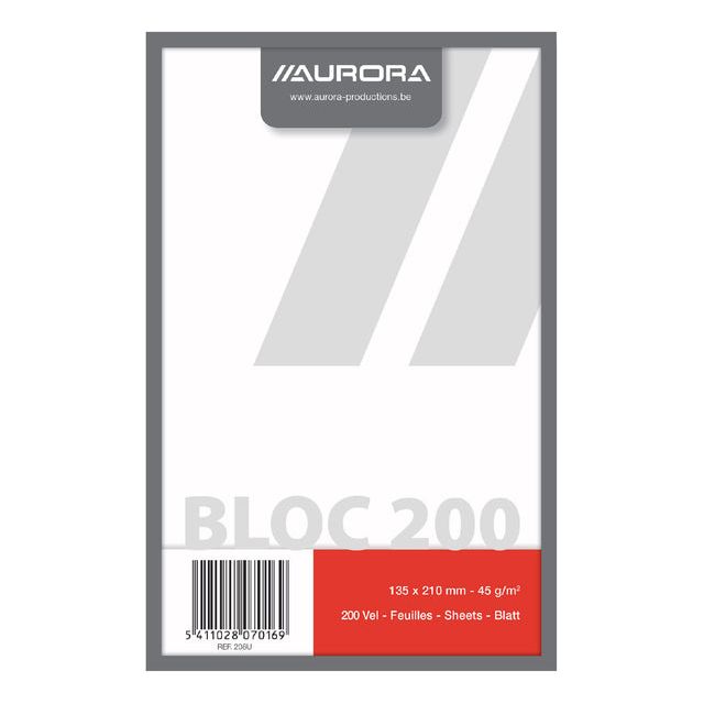 Aurora - Kraft Block Aurora 135x210mm Blanco 200 Vel 45gr | 1 pièce