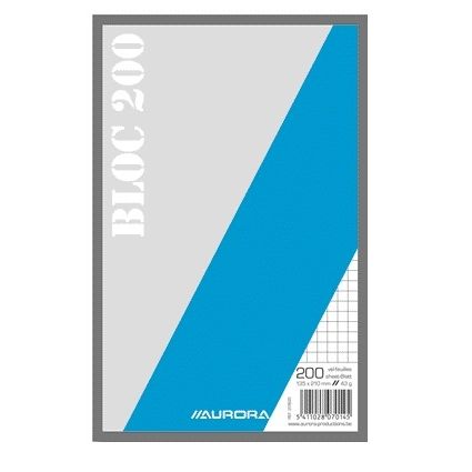 Aurora -  Kladblok  135x210mm ruit 5x5mm 200 vel 45gr