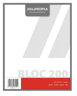 Aurora -  Kladblok  210x270mm blanco 200 vel 45gr | 5 stuks