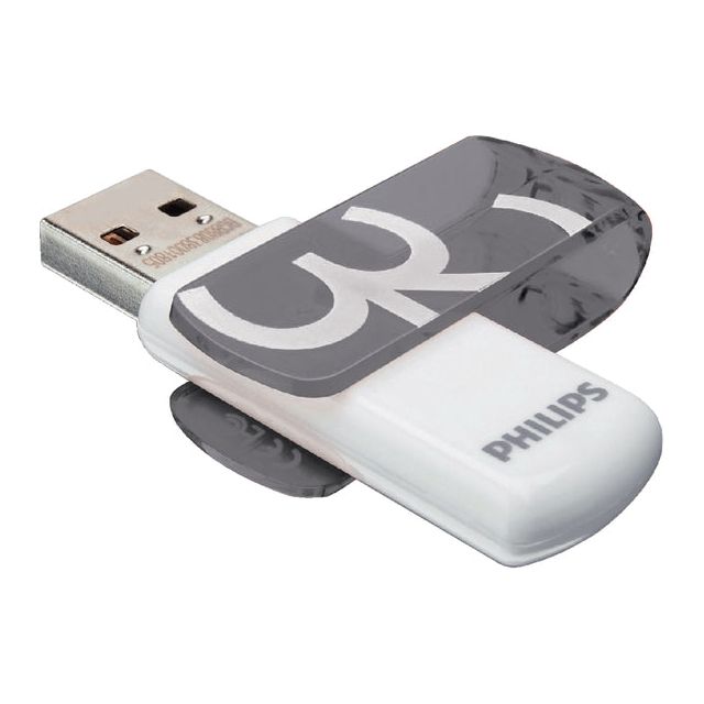 Philips - Stick USB Philips Vivid Key Type 32 Go 2.0 Gray | Blister un 1 morceau