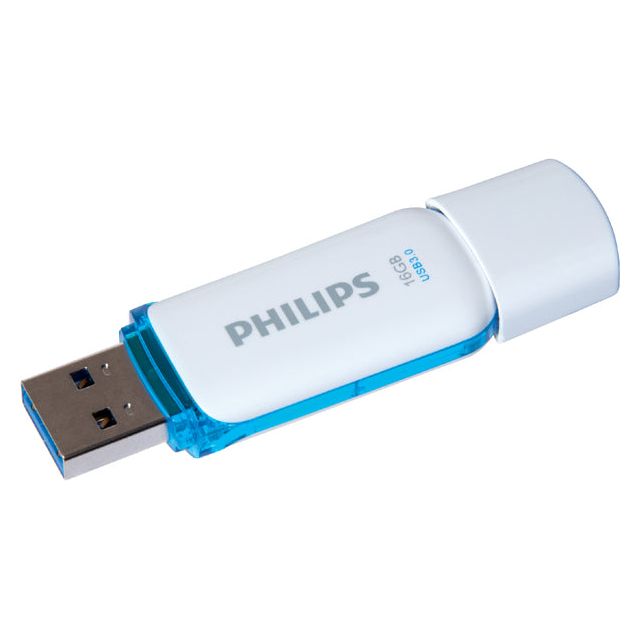 Philips - USB -Stick Philips Schneeschlüssel Typ 16GB 3.0 Blau | Blasen Sie ein 1 Stück