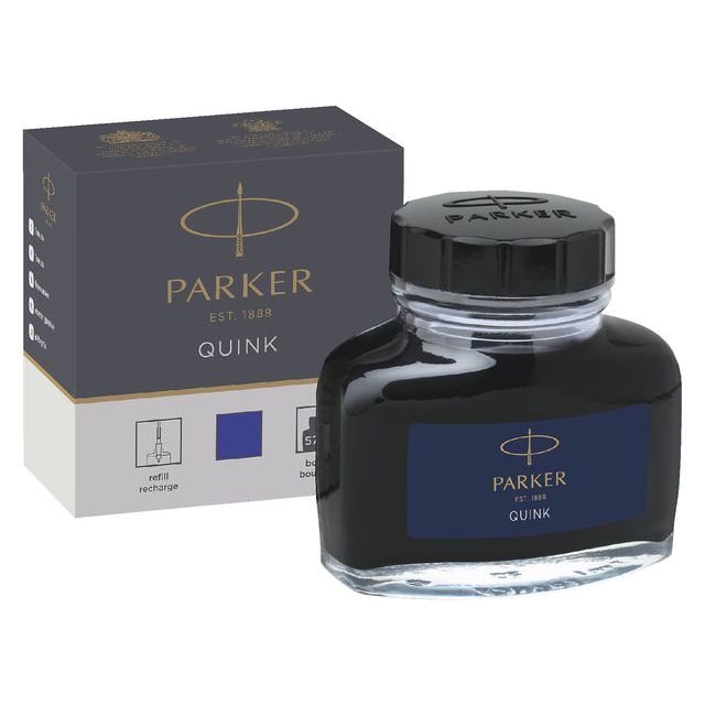 Parker - Fountain Pen Ink Parker Quink Permanent 57 ml bleu | Pot un 57 millilitres