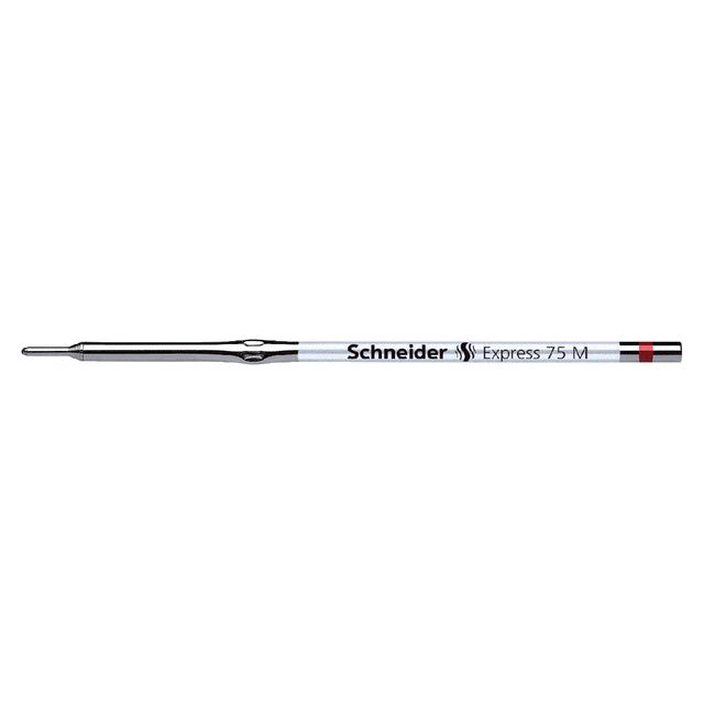 Schneider - Ballpin remplissant 75 Express Medium Red | Boîte extérieure une pièce de 10