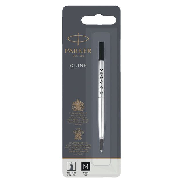 Parker - Rollerpenvalling Parker Quink m Blister Black | Blister un 1 morceau