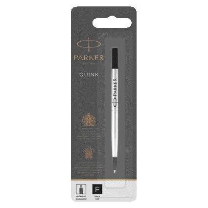 Parker -  Rollerpenvulling  quink f blister zwart