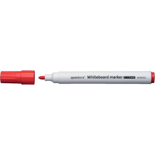 Quantore -Filz -Tip Pen Whiteb gegen 1-1,5 mm rot | Außenschachtel ein 10 Stück