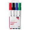 Quantore - Whiteboard-Marker rund 1-1,5 mm 4 Stück sortiert