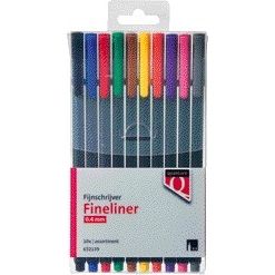 Quantore -  Fineliner assorti blister à 10 stuks