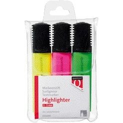 Quantore - Evidenziatori in astuccio assortito di 3 colori