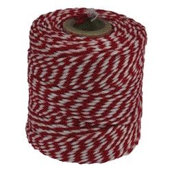 Muller - Cuerda de algodón 50 gramos 45 metros rojo/blanco | 10 piezas