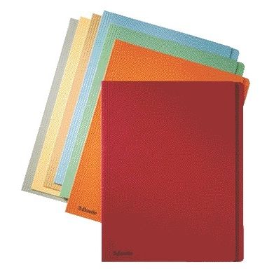 Esselte - Carpeta plegable A4 con funda manila 275gr amarilla