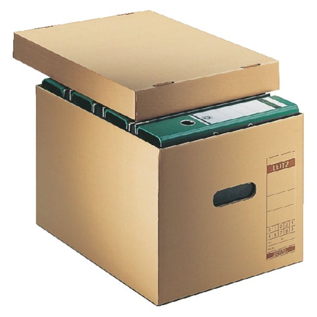 Leitz - Archive Box Lid Leitz Premium 335x280x440mm Br | Boîte extérieure une pièce de 10