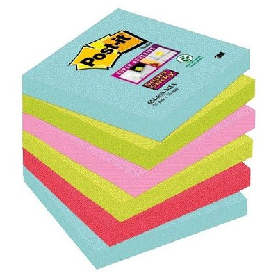 Post-it - Bloc de notas 654 super pegajoso 76x76mm cósmico
