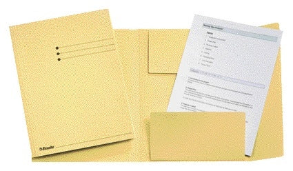 Esselte - File folder A4 3 flaps manila 275gr yellow | 50 pieces