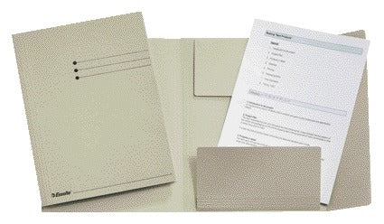 Esselte - Cartella portadocumenti A4 3 lembi manila 275gr grigio | 50 pezzi