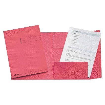 Esselte - Carpeta archivadora A4 3 solapas manila 275gr rosa
