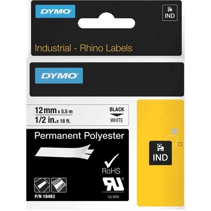 Dymo - Labele rhino poliéster industrial 12mm peso