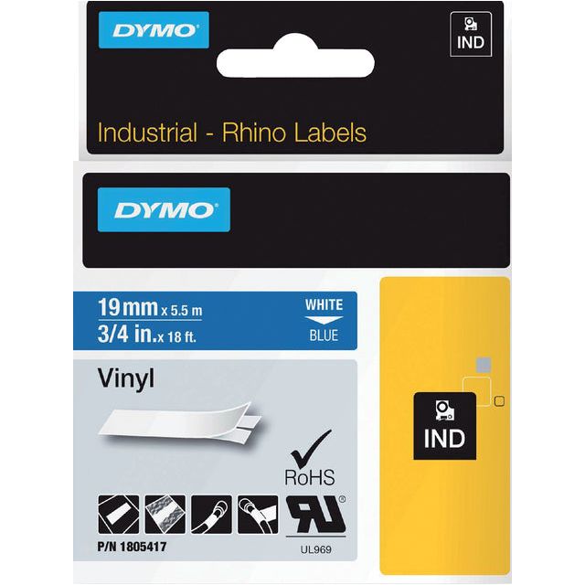 DYMO - Kennzeichnung Dymo Rhino Industrial Vinyl 19mm Blau | 1 Stück