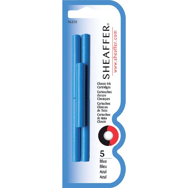 SHEAFFER - Pattern Ink Skrip Classic Blue | Blister un 5 pièces | 6 morceaux