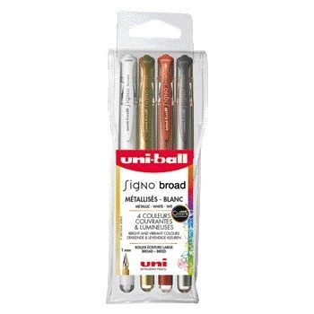 Uni-ball -  Rollerpen signo b metallic ass
