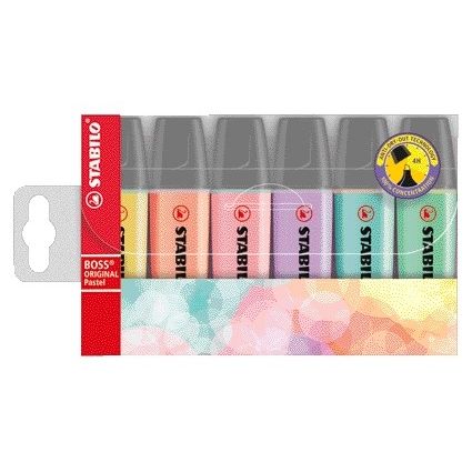 STABILO - Highlighter BOSS Original 70/6 pastel assorted case of 6 pieces