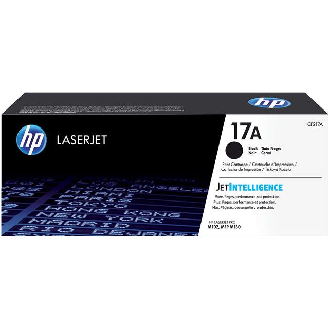 HP - toner 17A, 1 600 pagina's, OEM CF217A, zwart